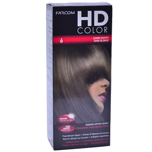 FARCOM HD color set βαφή μαλλιών No6 60ml – Βαφές Μαλλιών
