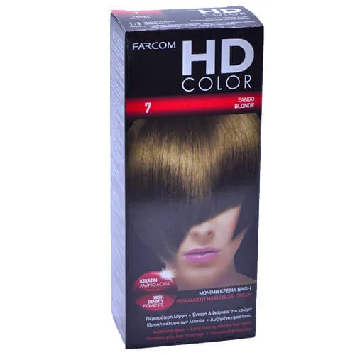 FARCOM HD color set βαφή μαλλιών No7 60ml – Βαφές Μαλλιών