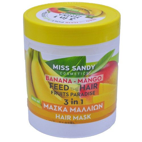 MISS SANDY μάσκα μαλλιών banana και mango 900ml – Μάσκες Μαλλιών