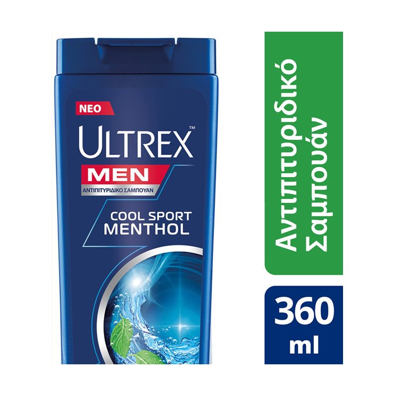 ULTREX σαμπουάν men αντιπιτυριδικό cool sport 360ml