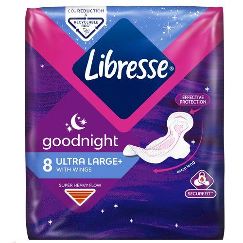 LIBRESSE σερβιέτες ultra night wings large 8τεμ