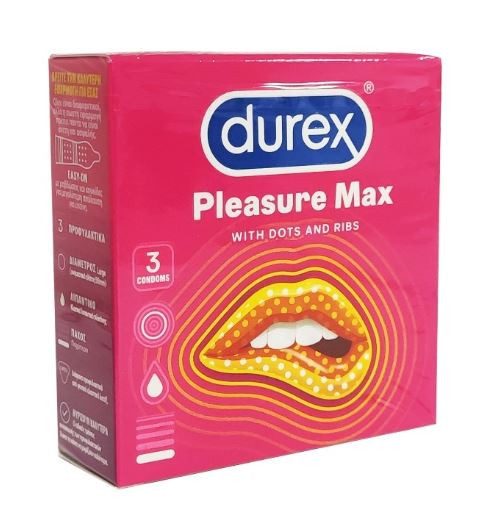 DUREX προφυλακτικά pleasure max 3τεμ