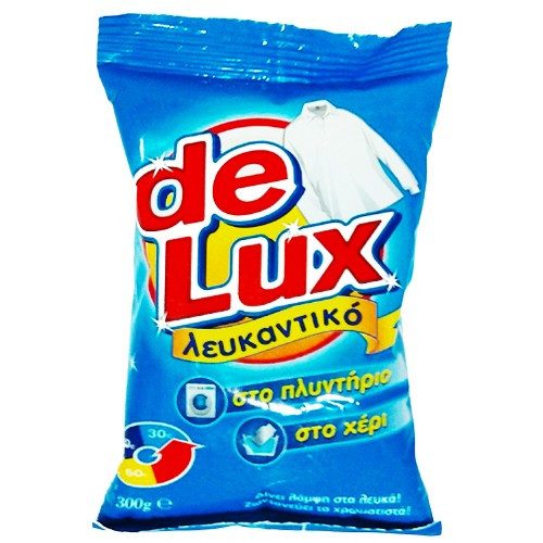 DELUX λευκαντικό ενισχυτικό πλυντηρίου ρούχων 300gr – Ενισχυτικά Πλύσης