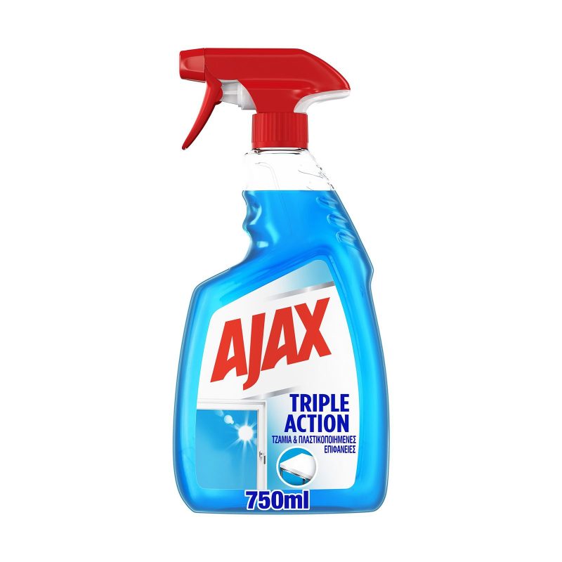 AJAX υγρό καθαριστικό τζαμιών με αντλία Triple Action 750ml – Καθαριστικά Επιφανειών