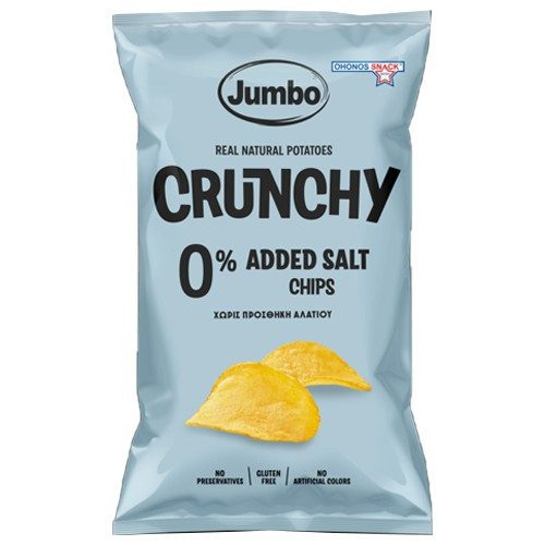 OHONOS SNACKS Jumbo crunchy chips χωρίς αλάτι χωρίς γλουτένη 90gr – Πατατάκια