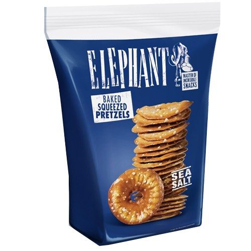 ELEPHANT mini πρέτσελς με θαλασσινό αλάτι 80gr – Alka Elephant – Αλμυρά Snacks