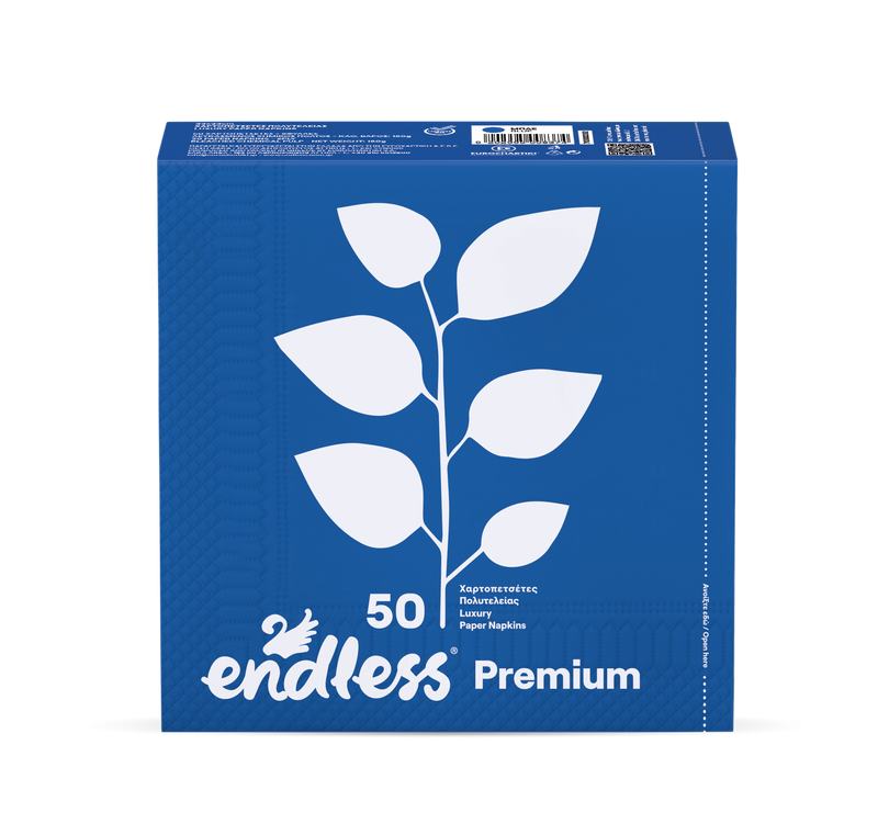 ENDLESS χαρτοπετσέτες premium μπλε 33x33cm 50 φύλλα – Χαρτοπετσέτες και Κουβέρ Εστίασης
