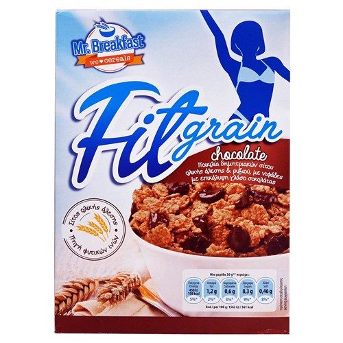 MR. BREAKFAST δημητριακά fitgrain chocolate 375gr