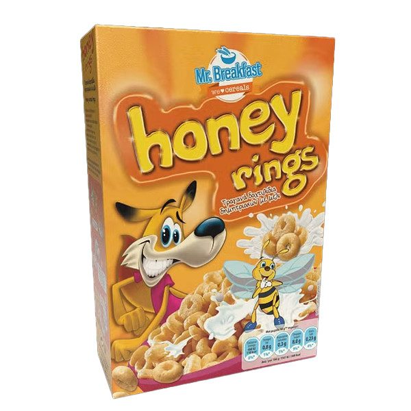 MR. BREAKFAST δημητριακά honey rings 375gr
