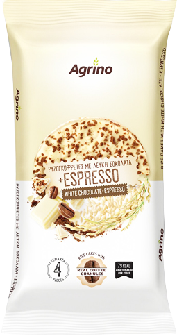 AGRINO ρυζογκοφρέτα λευκή σοκολάτα και espresso 64gr – Αλμυρά Snacks