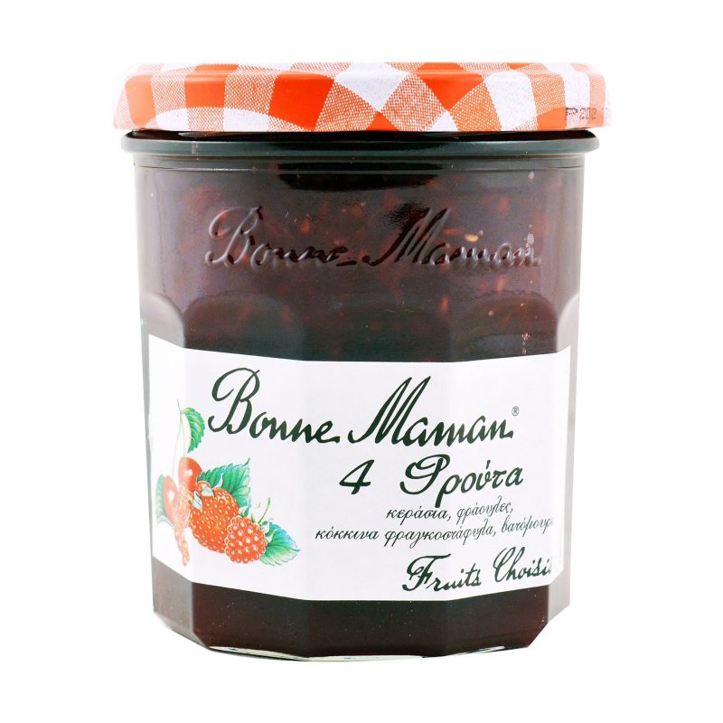BONNE MAMAN μαρμελάδα με 4 φρούτα χωρίς γλουτένη 370gr – Μαρμελάδες