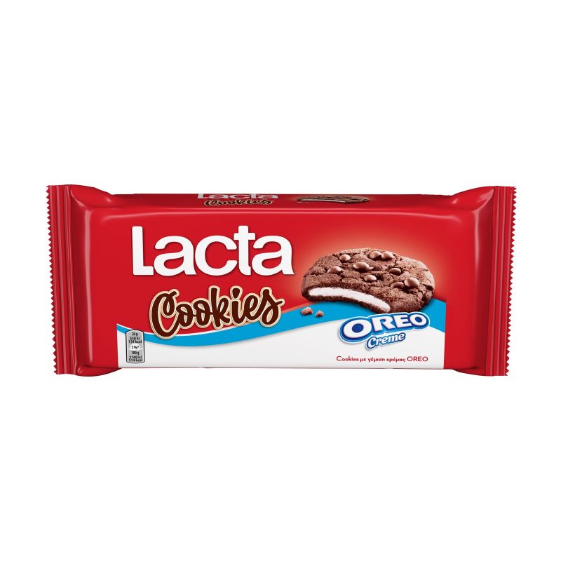LACTA μπισκότα cookies με κρέμα oreo 156gr