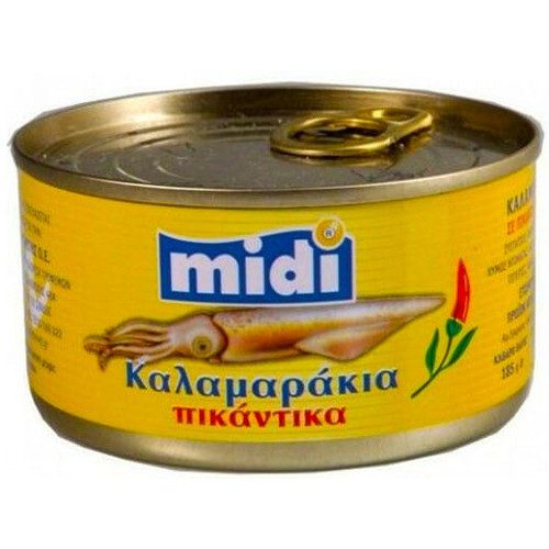 MIDI καλαμαράκια πικάντικα 185gr – Τρόφιμα Μακράς Συντήρησης