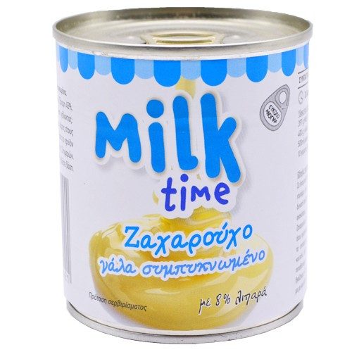 MILK TIME ζαχαρούχο γάλα με 8% λιπαρά 397gr – Γάλατα και Φυτικά Ροφήματα