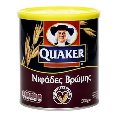 QUAKER νιφάδες βρώμης σε μεταλλικό κουτί 500gr – Δημητριακά