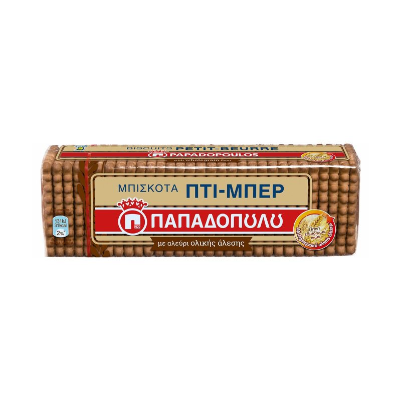 ΠΑΠΑΔΟΠΟΥΛΟΥ μπισκότα πτι μπερ ολικής άλεσης 225gr – Παπαδοπούλου