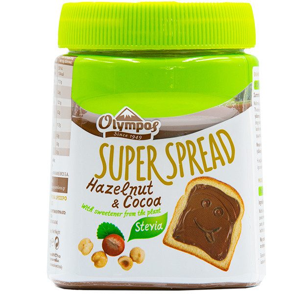 ΟΛΥΜΠΟΣ super spread πραλίνα φουντουκιού με στέβια 350gr – Όλυμπος – Είδη Επάλειψης