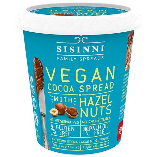 SISINNI πραλίνα κακάο με φουντούκι vegan 400gr – Είδη Επάλειψης