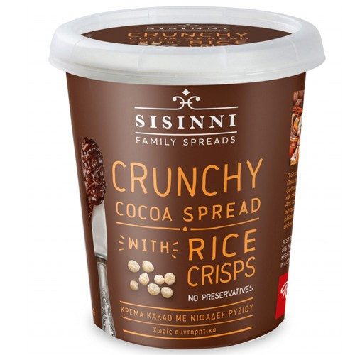 SISINNI πραλίνα κακάο με νιφάδες ρυζιού crunchy 400gr – Είδη Επάλειψης