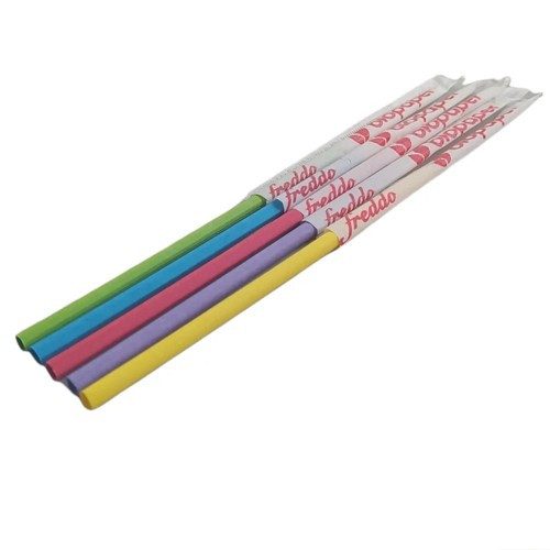 BIO PAPER χάρτινα καλαμάκια freddo ντυμένα πολύχρωμα 17,5cm 500τεμ – Καλαμάκια (Χονδρική)