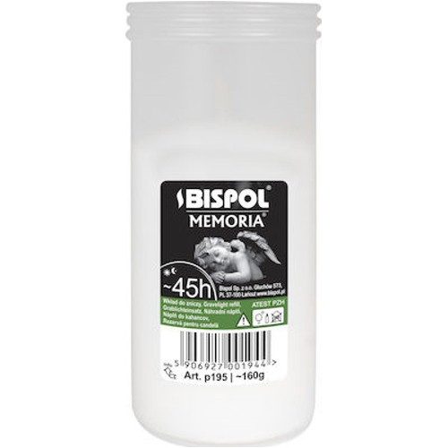BISPOL κερί λευκό διάρκειας 45 ωρών p195 – Είδη Μνημείων