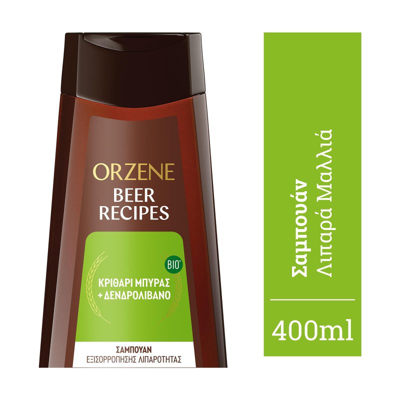 ORZENE BEER σαμπουάν για λιπαρά μαλλιά 400ml