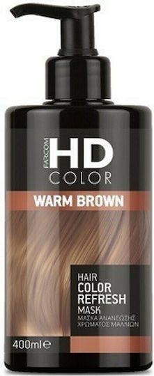 FARCOM HD μάσκα ανανέωσης χρώματος μαλλιών warm brown 400ml – Βαφές Μαλλιών