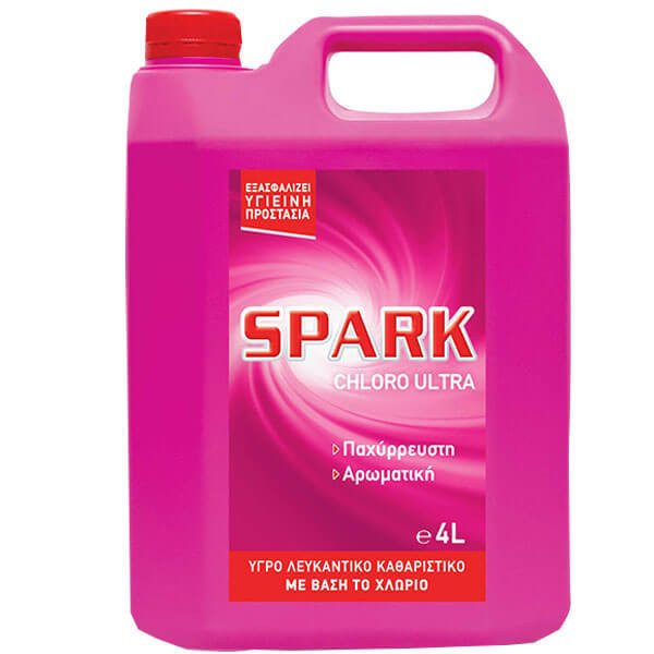 SPARK παχύρρευστη χλωρίνη ροζ 4lt – Καθαριστικά Μπάνιου