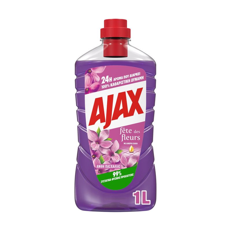 AJAX Fete des Fleurs υγρό καθαριστικό γενικής χρήσης Άνθη Πασχαλιάς 1lt – Καθαριστικά Επιφανειών
