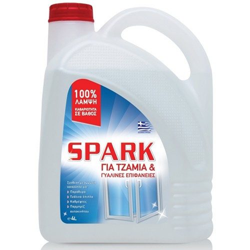 SPARK υγρό καθαριστικό spray τζαμιών διαφανές 4lt – Καθαριστικά Επιφανειών