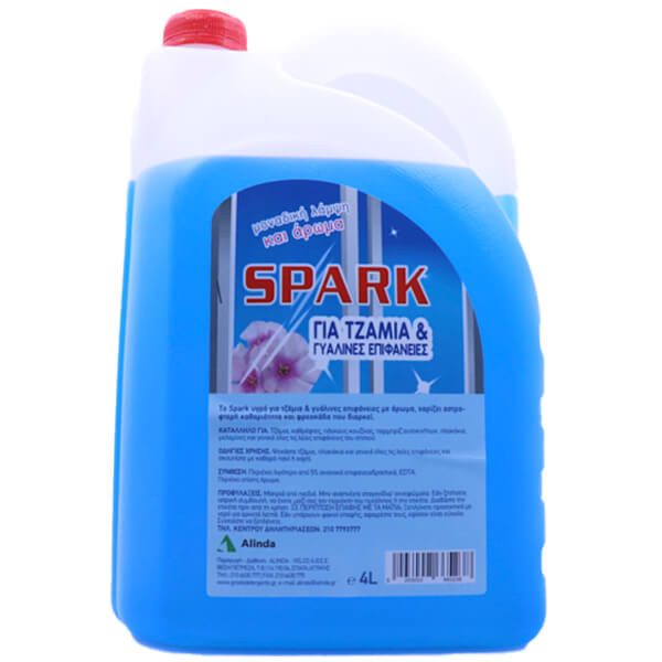 SPARK υγρό καθαριστικό τζαμιών 4lt – Καθαριστικά Επιφανειών