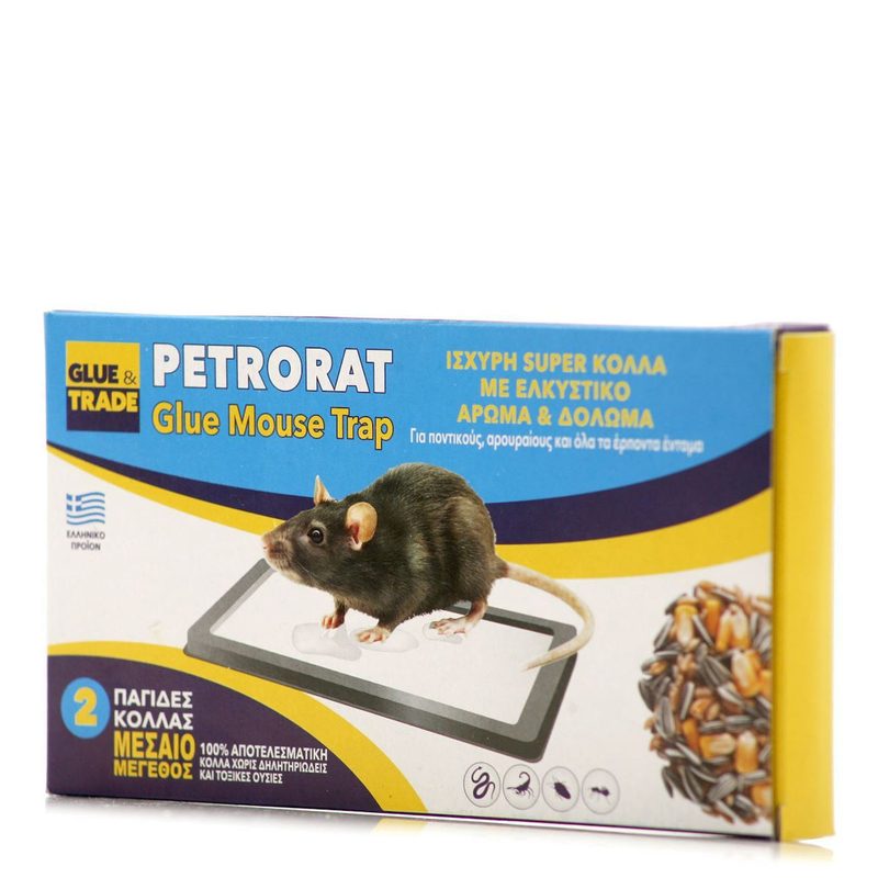 PETRORAT μεσαία παγίδα κόλλας για ποντίκια 2τεμ – Glue και Trade – Παγίδες Ζώων