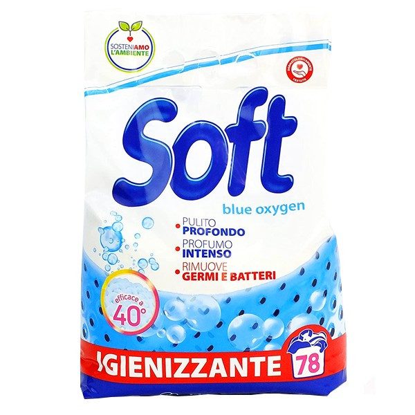 SOFT σκόνη πλυντηρίου ρούχων Blue Oxygen 70μεζ – Απορρυπαντικά Ρούχων