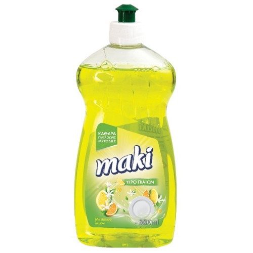 MAKI υγρό πιάτων λεμόνι 500ml – Υγρά Πιάτων
