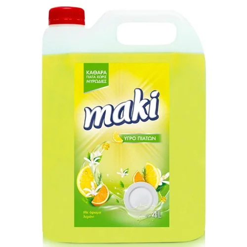 MAKI υγρό πιάτων λεμόνι 4lt – Υγρά Πιάτων