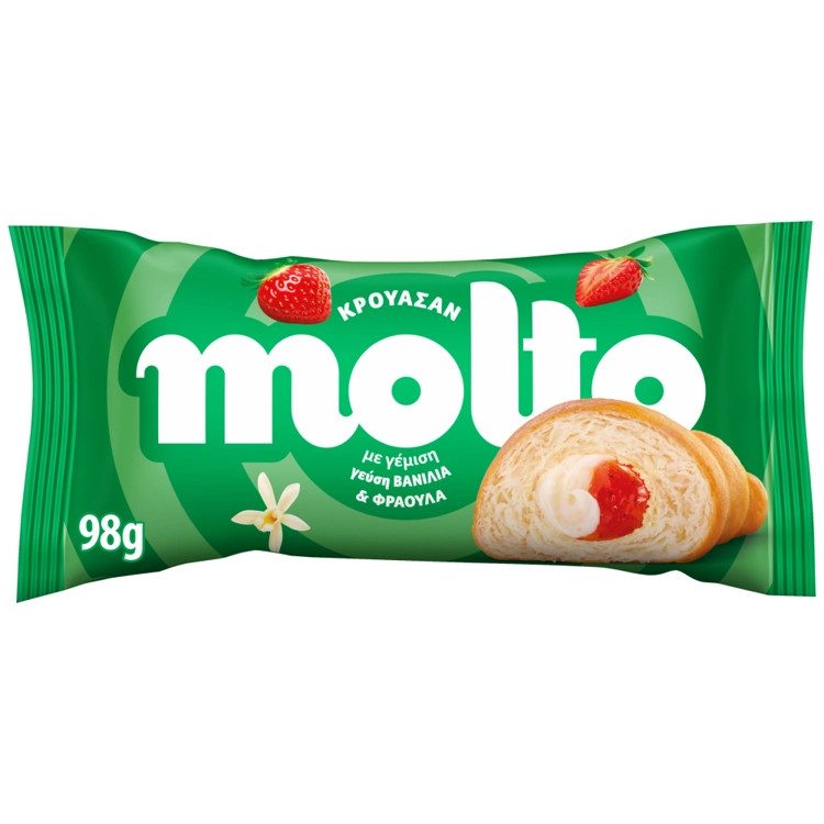 MOLTO κρουασάν βανίλια και φράουλα 98gr – Κέικ, Τσουρέκια και Κρουασάν
