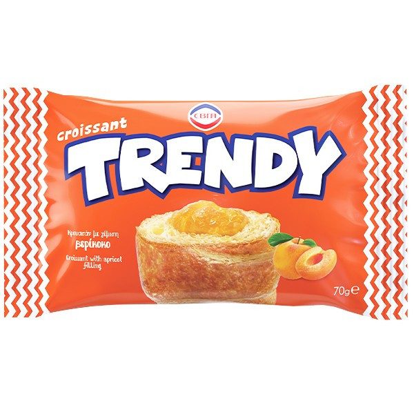 ΕΒΓΑ trendy κρουασάν βερίκοκο 70gr – Έβγα – Κέικ, Τσουρέκια και Κρουασάν