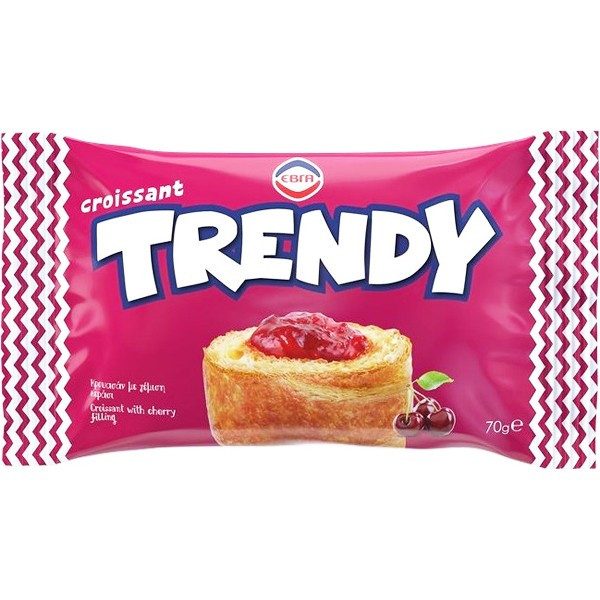 ΕΒΓΑ trendy κρουασάν κεράσι 70gr – Έβγα – Κέικ, Τσουρέκια και Κρουασάν
