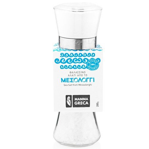MAMMA GRECA αλάτι μεσολογγίου χοντρό βάζο με μύλο 200gr