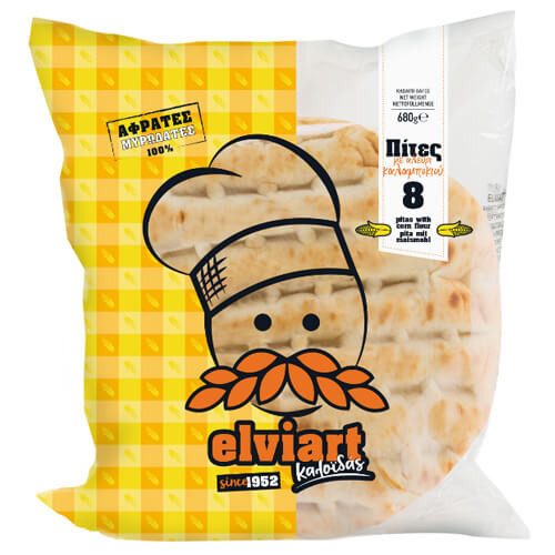 ELVIART πίτα με αλεύρι καλαμποκιού 680gr – Αρτοσκευάσματα