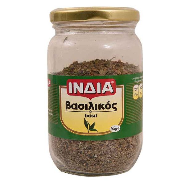 ΙΝΔΙΑ βασιλικός βάζο 55gr – Ινδία – Μπαχαρικά και Μυρωδικά