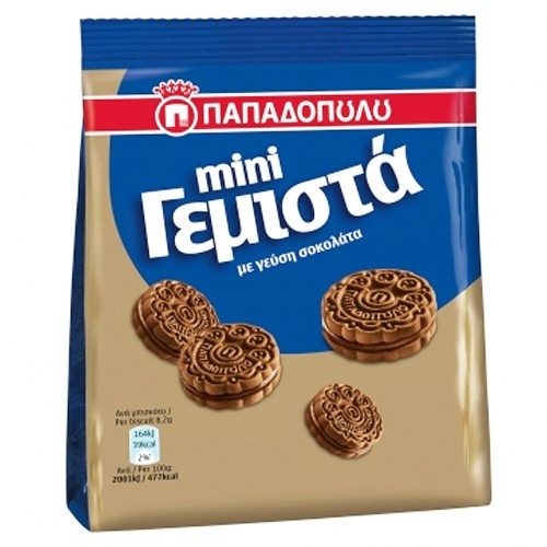 ΠΑΠΑΔΟΠΟΥΛΟΥ μπισκότα mini γεμιστά με σοκολάτα γάλακτος 90gr – Παπαδοπούλου