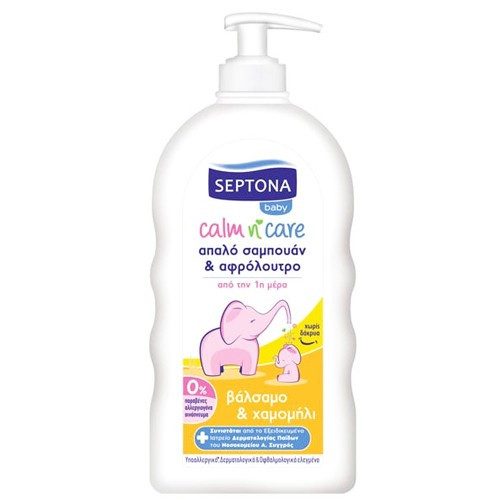SEPTONA baby σαμπουάν και αφρόλουτρο με βάλσαμο και χαμομήλι 500ml – Βρεφικά Σαμπουάν και Αφρόλουτρα