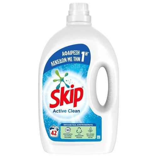 SKIP υγρό πλυντηρίου ρούχων active clean 42μεζ 2,1lt – Απορρυπαντικά Ρούχων