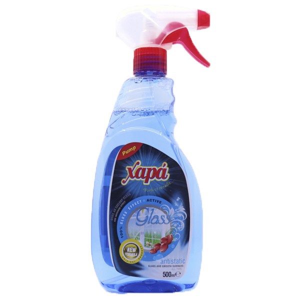 ΧΑΡΑ υγρό καθαριστικό τζαμιών spray 500ml – Χαρά – Καθαριστικά Επιφανειών