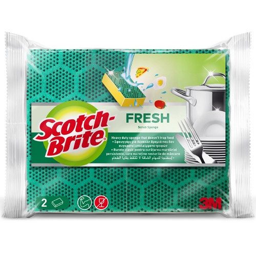 SCOTCH-BRITE σφουγγάρι κουζίνας fresh πολύ δυνατό 2τεμ – Σφουγγάρια Κουζίνας