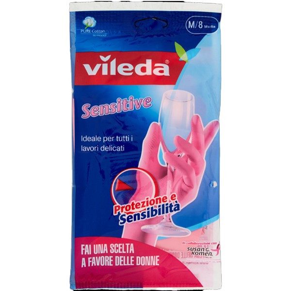 VILEDA γάντια οικιακής χρήσης sensitive πλαστικά medium – Γάντια Κουζίνας