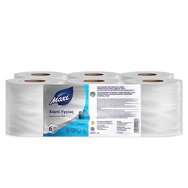 MAXI χαρτί υγείας αυτόματης μηχανής Cente Pull 6x600gr – Χαρτικά (Χονδρική)
