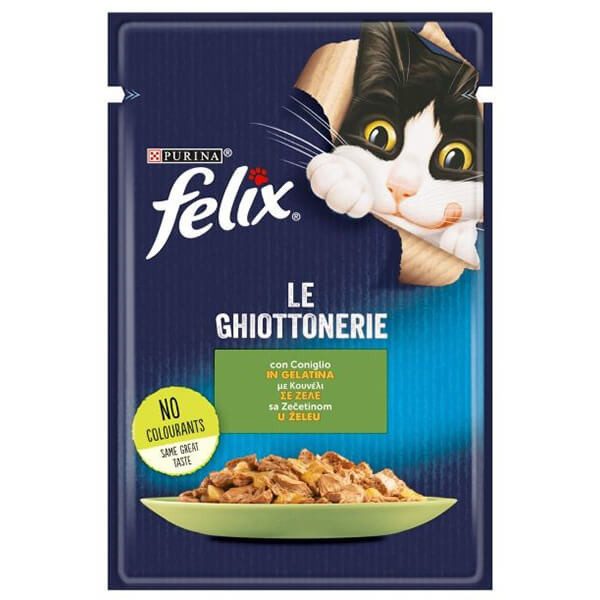 FELIX γατοτροφή κουνέλι σε ζελέ 85gr – Purina – Υγρή Τροφή Γάτας