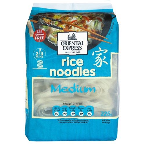 ORIENTAL EXPRESS noodles ρυζιού πλατιά 225gr – Ζυμαρικά